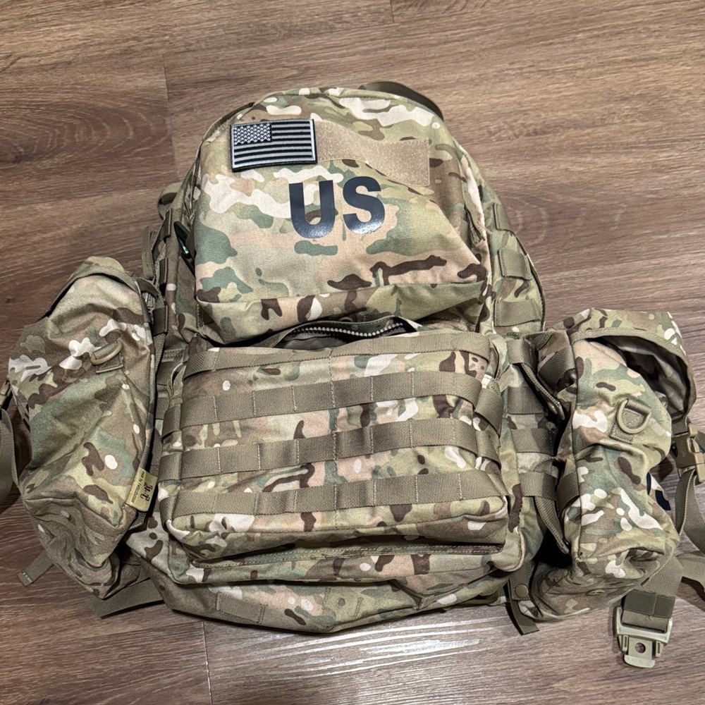 Military-Style Multicam Tactical Backpack - Coyote Green